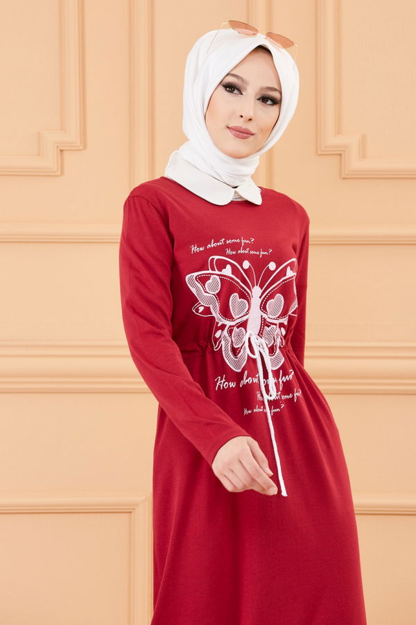 ELBISE Bordo - 3676