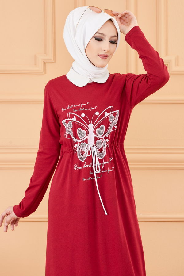 ELBISE Bordo - 3676