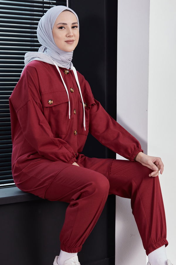 Tunık Pantolon Bordo - 3535