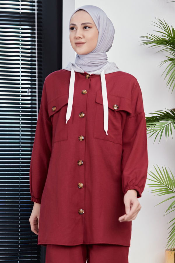 Tunık Pantolon Bordo - 3535