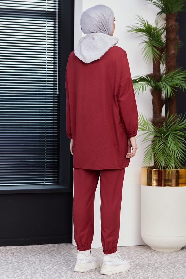 Tunık Pantolon Bordo - 3535
