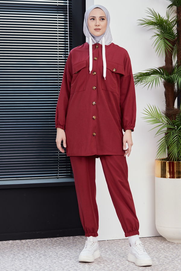 Tunık Pantolon Bordo - 3535