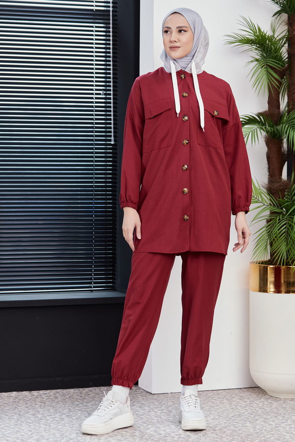 Tunık Pantolon Bordo - 3535