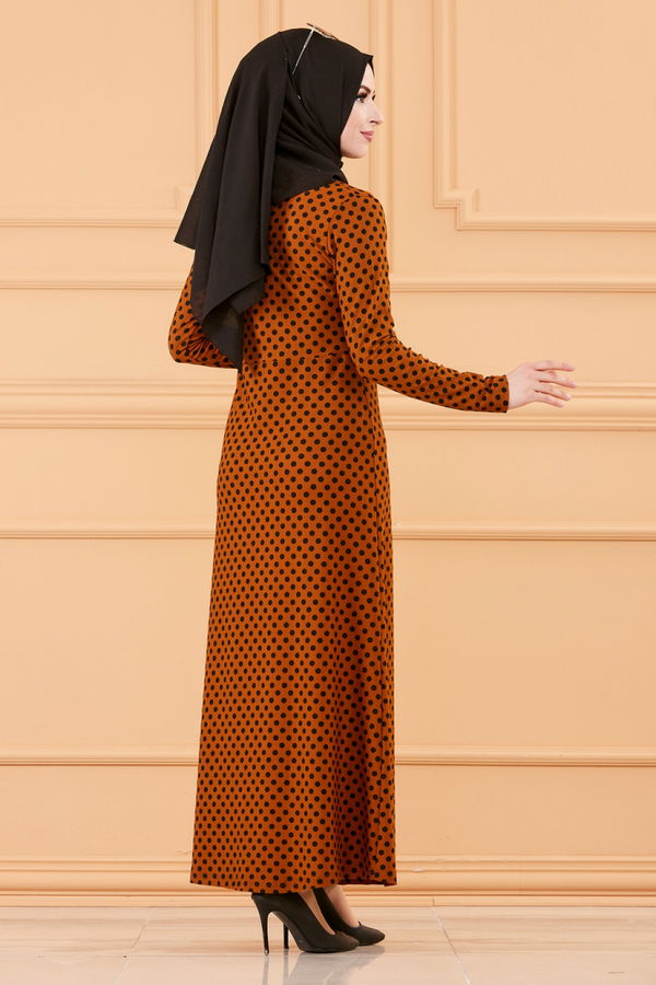 PUANTIYELI ELBISE Taba - 8453