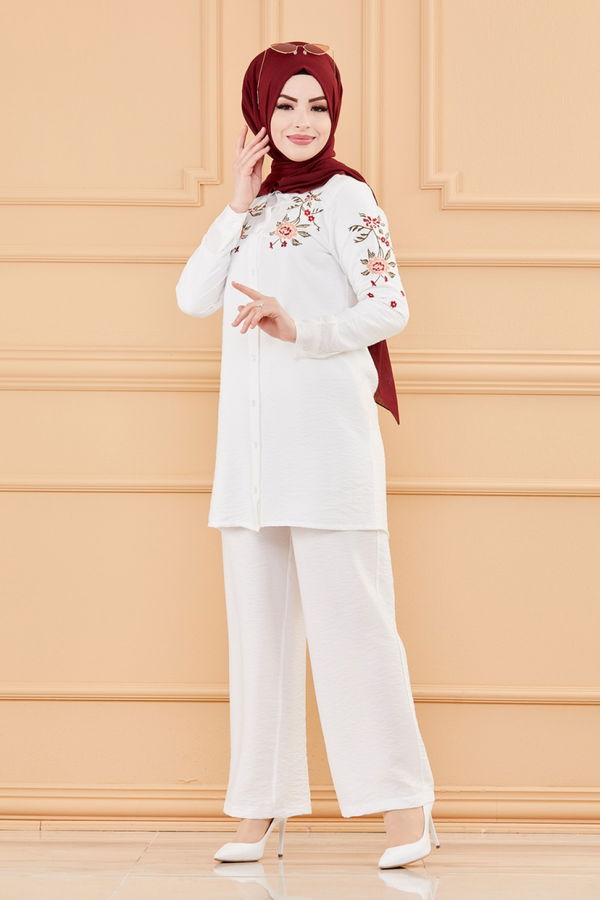 TUNIK PANTOLON Beyaz - 3549