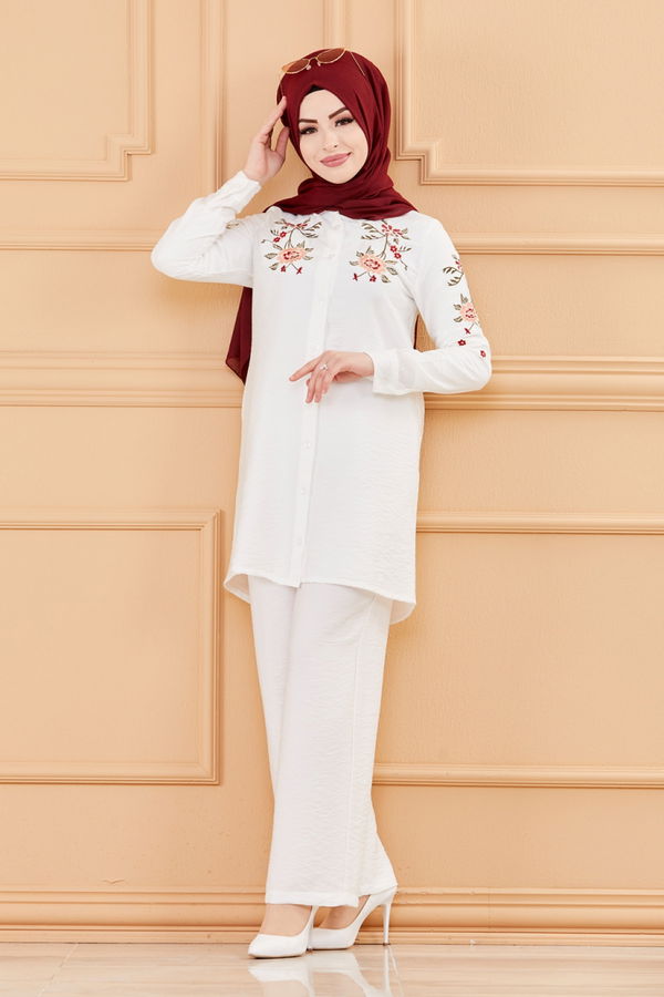 TUNIK PANTOLON Beyaz - 3549