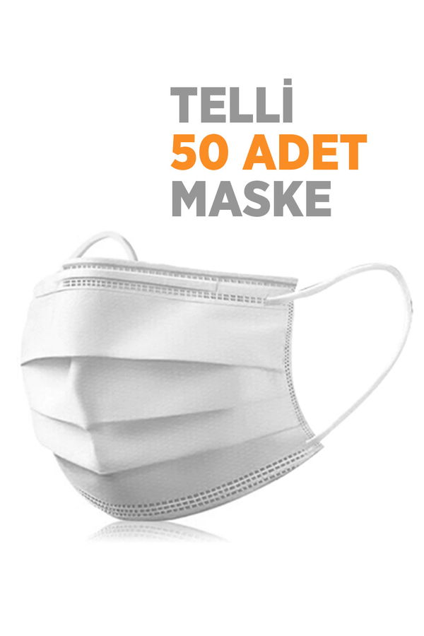Beyaz 8622 3 KATLI MASKE - 8622 BEYAZ