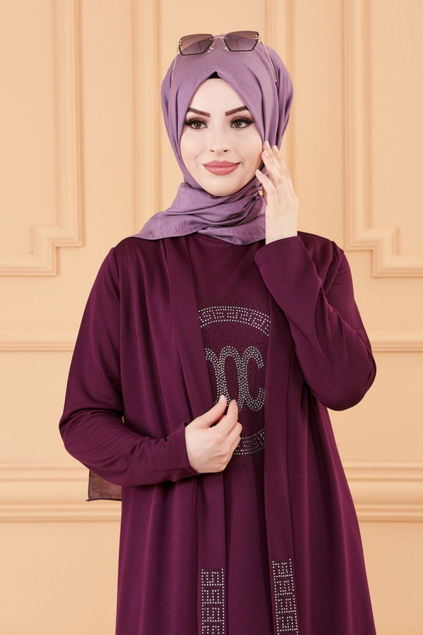 CKT TUNIK PANTOLON Mürdüm - 3661