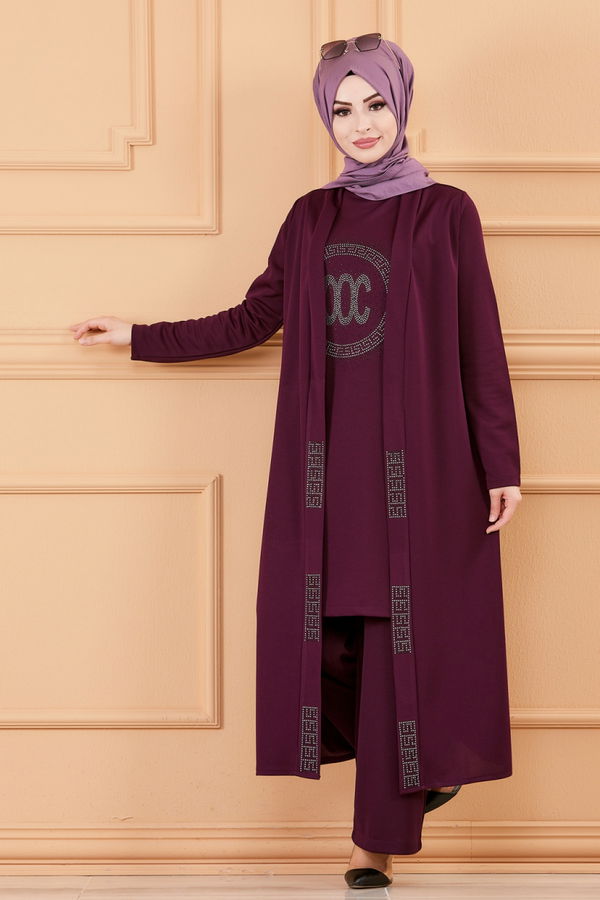 CKT TUNIK PANTOLON Mürdüm - 3661