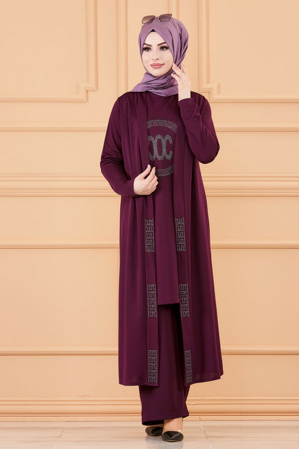CKT TUNIK PANTOLON Mürdüm - 3661