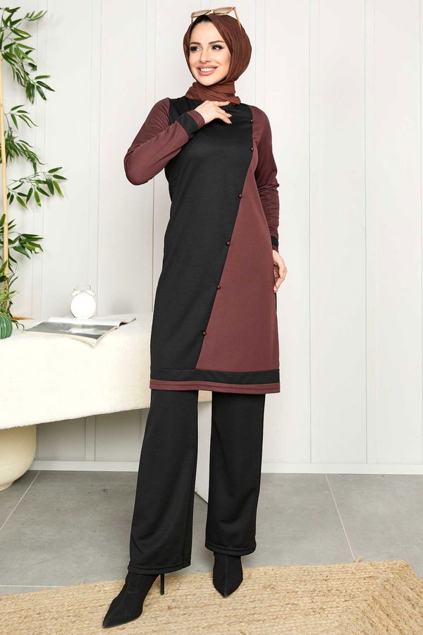 Tunik Pantolon Kahverengi - 11320
