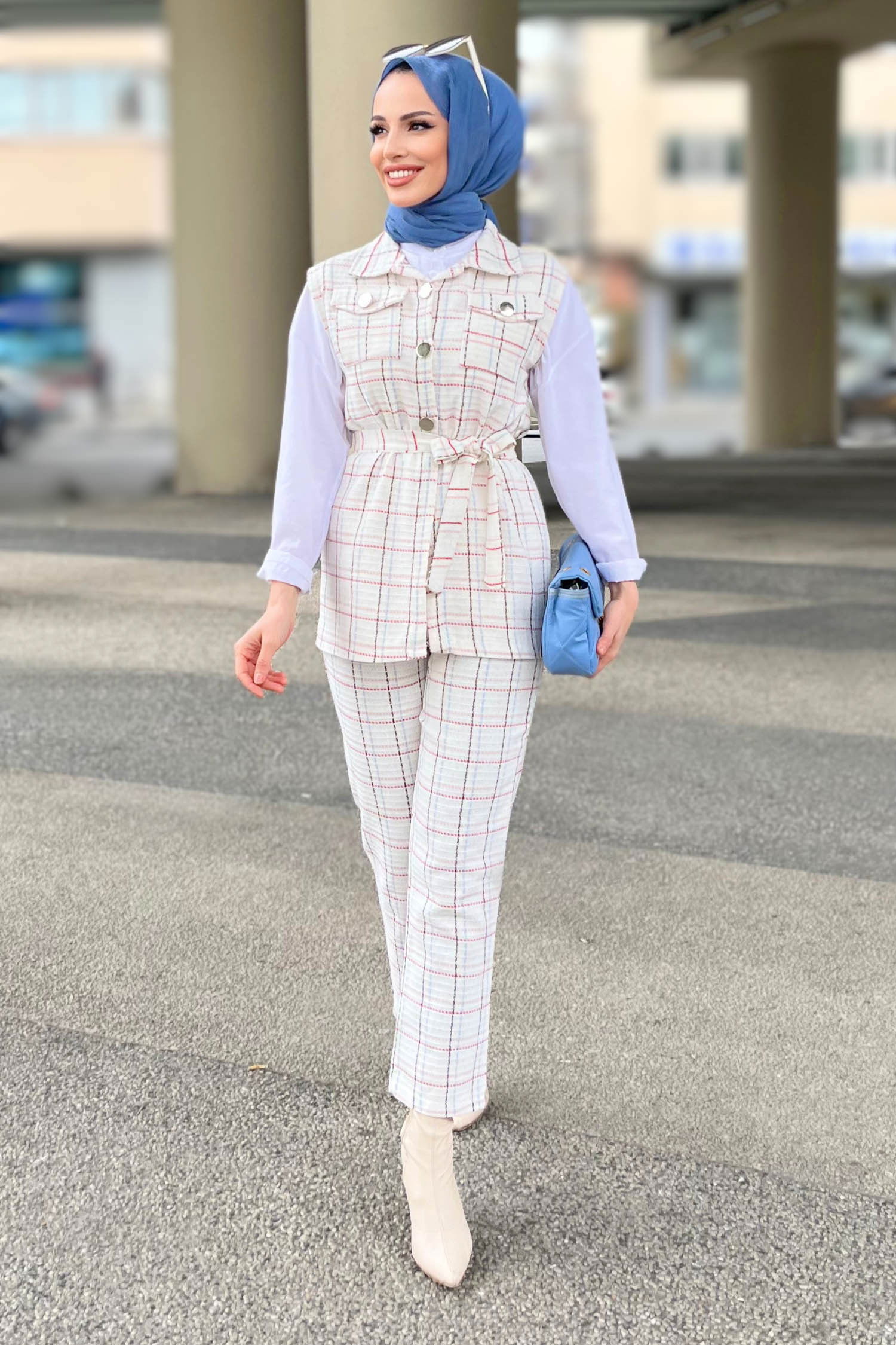 Yelek Pantolon Beyaz - 11359
