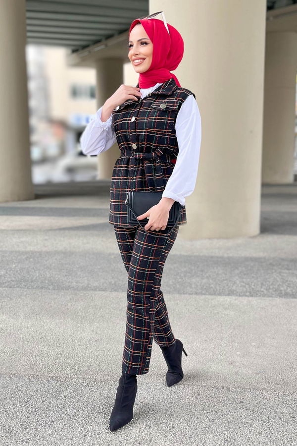 Yelek Pantolon Siyah - 11359