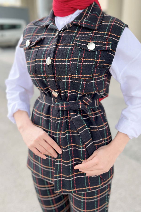 Yelek Pantolon Siyah - 11359