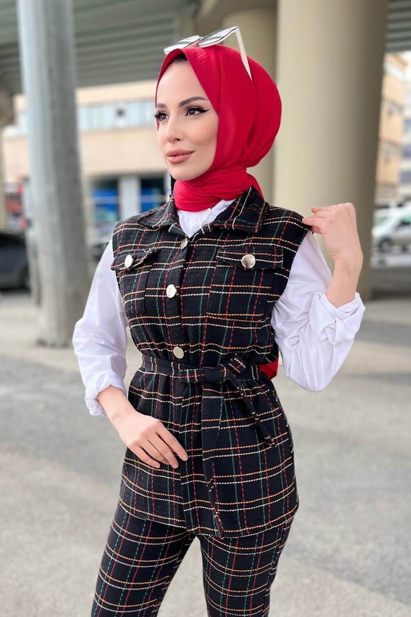 Yelek Pantolon Siyah - 11359