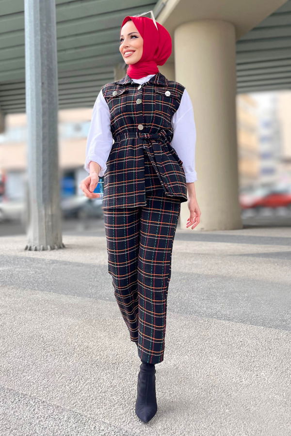 Yelek Pantolon Siyah - 11359