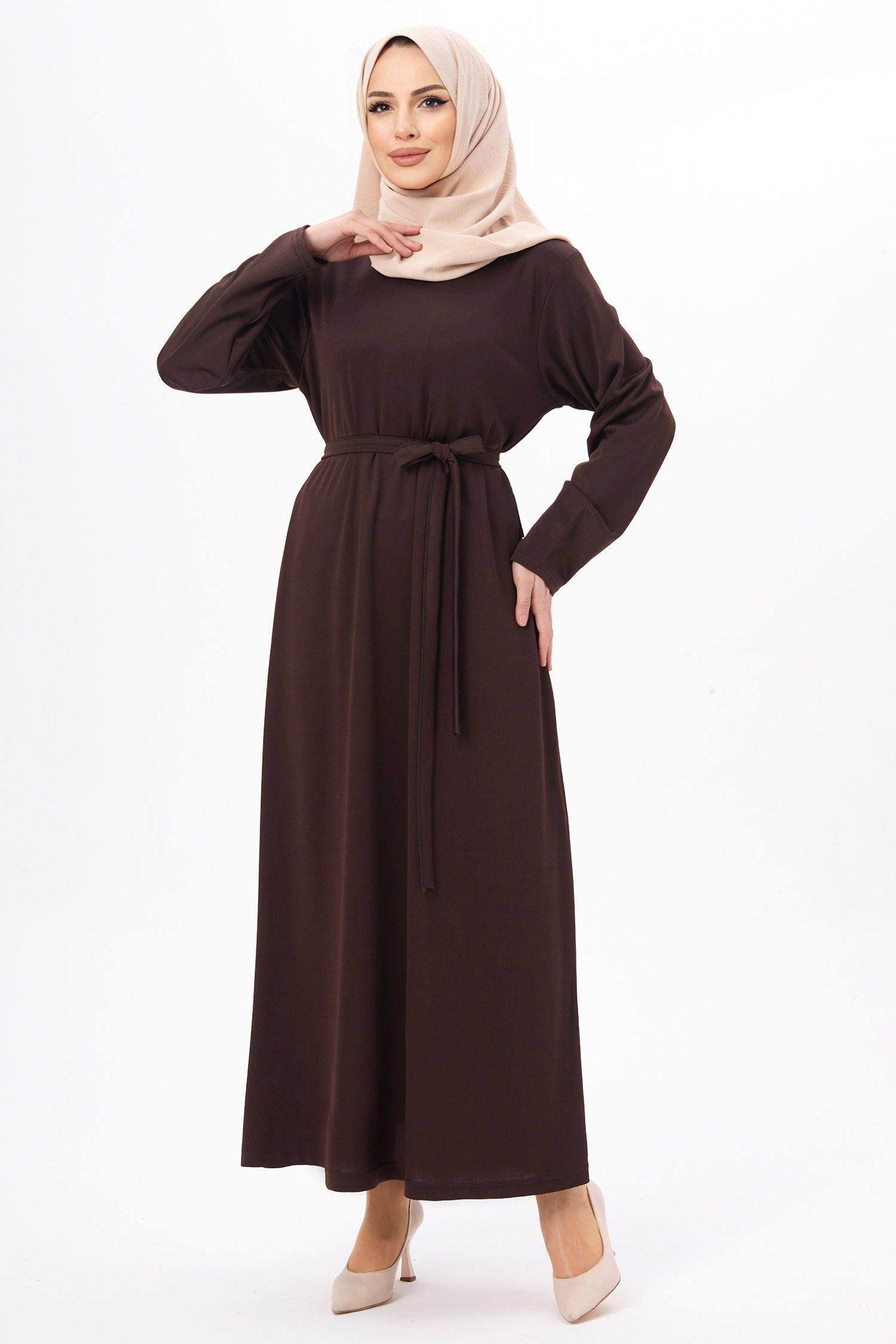 Namaz Elbisesi Kahverengi - 22048 KAHVERENGİ