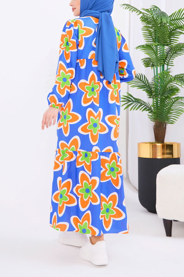 Elbise Mavi - 22072 MAVİ