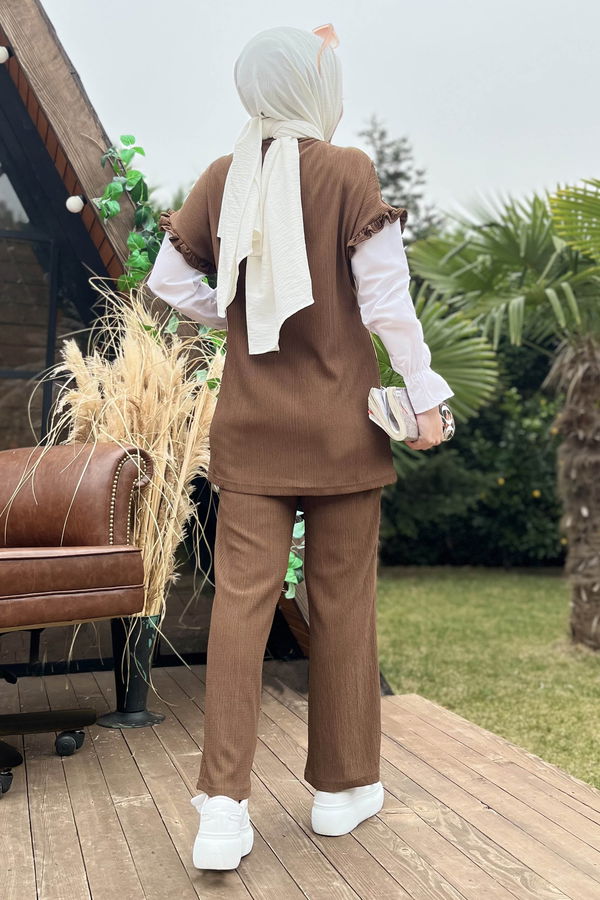 Tunik Pantolon Kahverengi - 11454