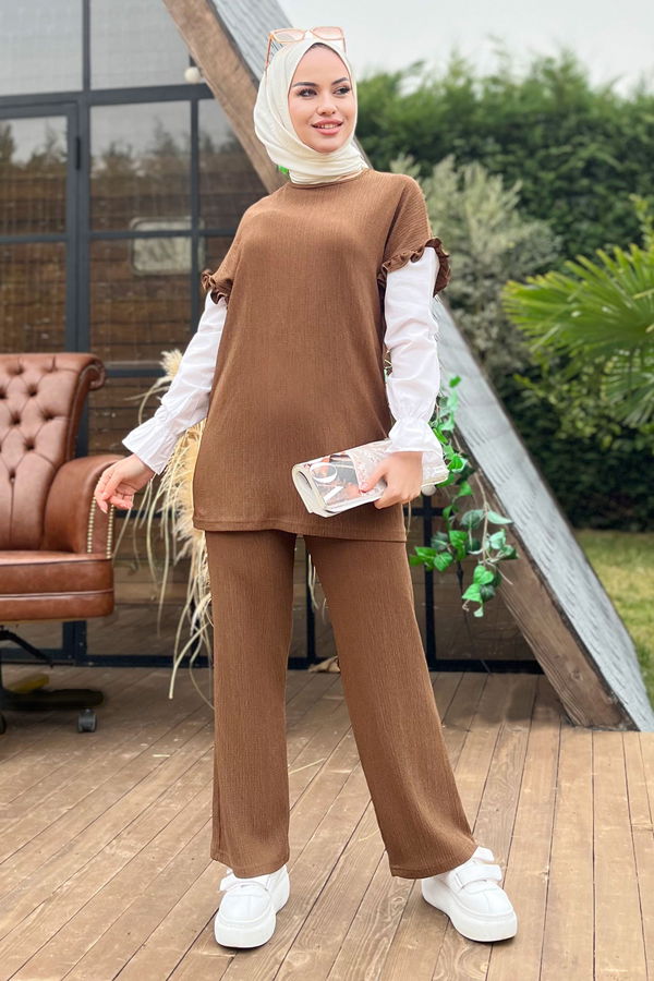 Tunik Pantolon Kahverengi - 11454