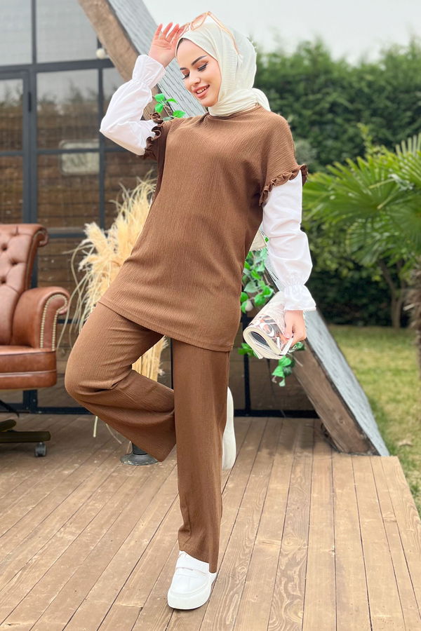 Tunik Pantolon Kahverengi - 11454