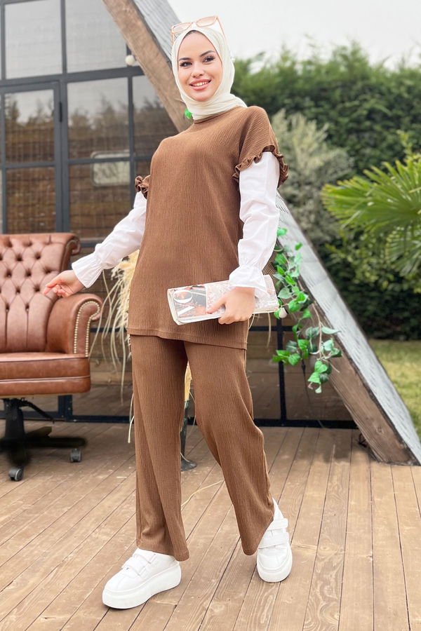Tunik Pantolon Kahverengi - 11454