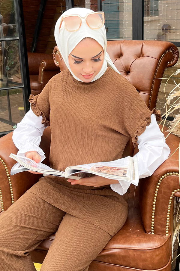 Tunik Pantolon Kahverengi - 11454