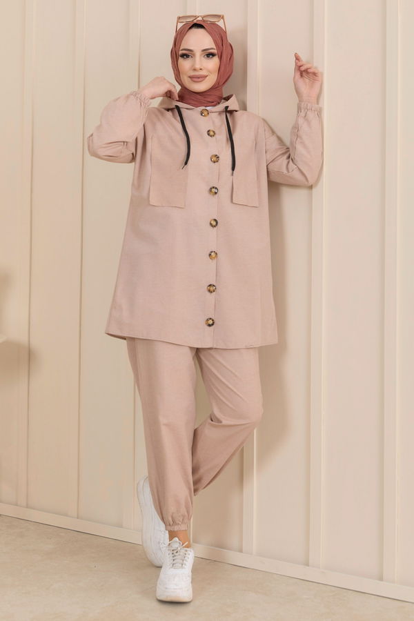 Tunik Pantolon Bej - 11424 BEJ