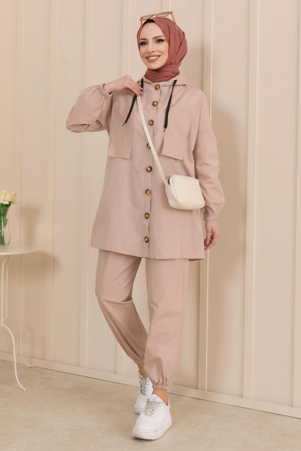 Tunik Pantolon Bej - 11424 BEJ