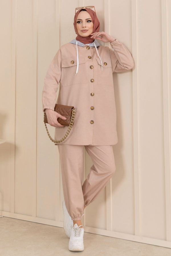 Tunik Pantolon Bej - 11423