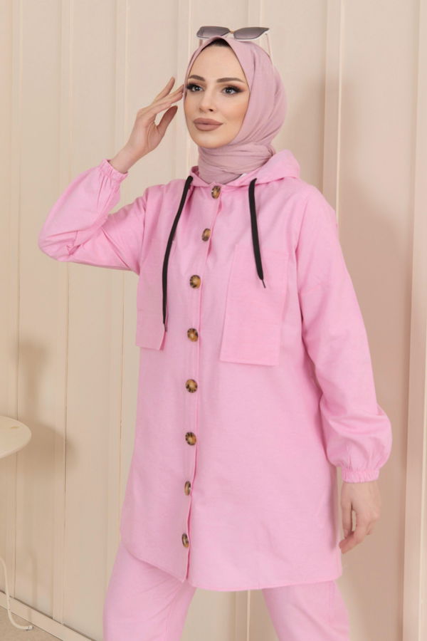 Tunik Pantolon Pembe - 11424 PEMBE