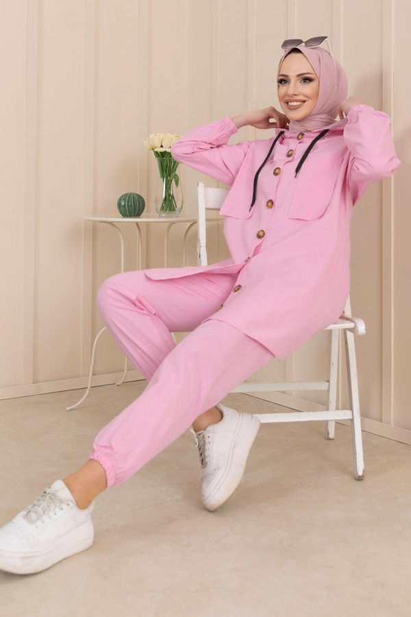 Tunik Pantolon Pembe - 11424 PEMBE
