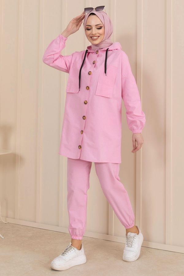 Tunik Pantolon Pembe - 11424 PEMBE