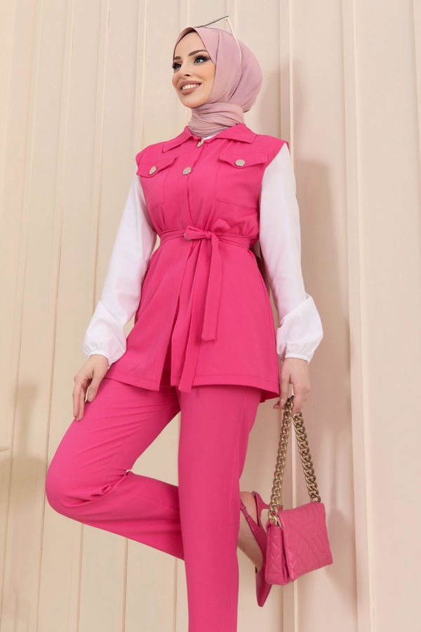 Yelek+Pantolon Fuşya - 11449 FUŞYA