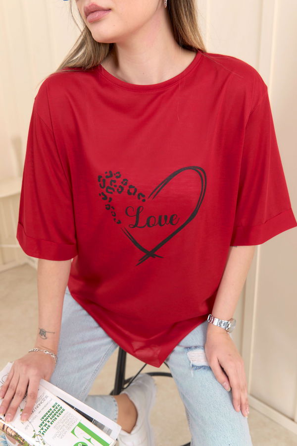 T-Shirt Kırmızı - 22249