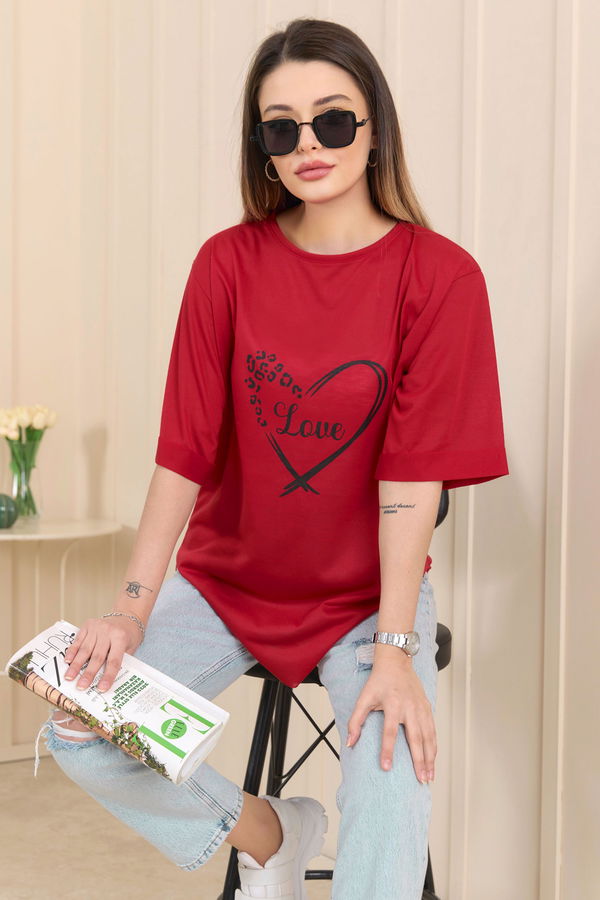 T-Shirt Kırmızı - 22249
