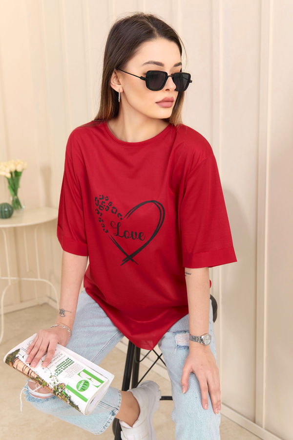 T-Shirt Kırmızı - 22249