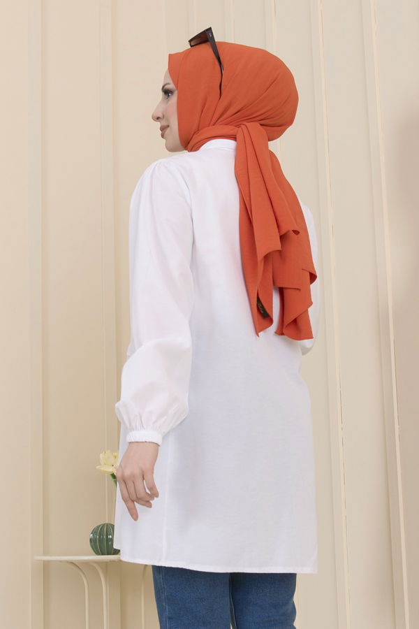 Gömlek Tunik Beyaz - 22231