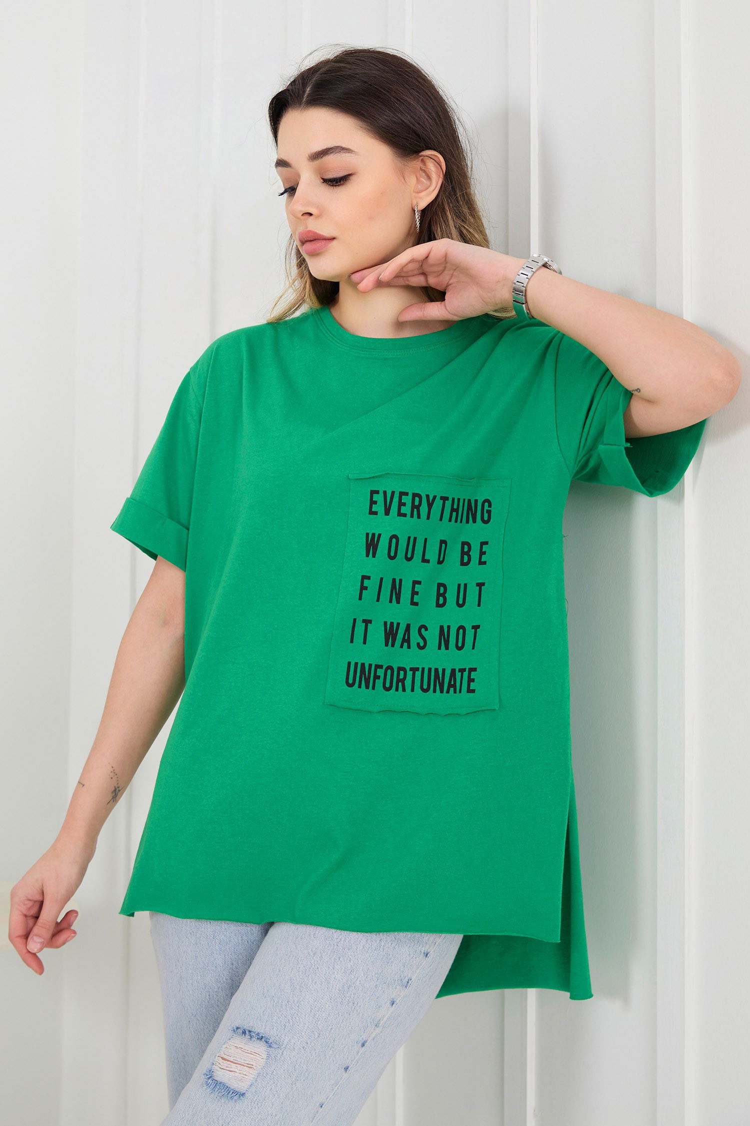 T-Shirt Yeşil - 22369