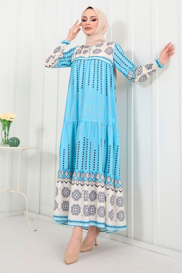 Elbise Mavi - 22289