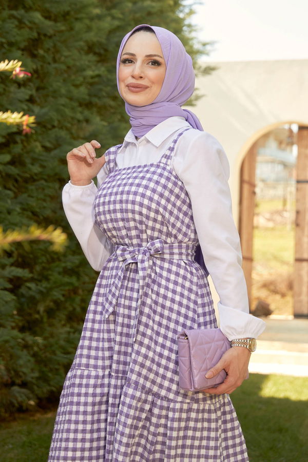 Askılı Elbise Lila - 22280