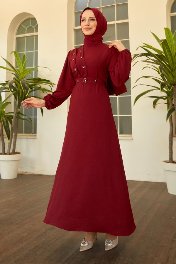 Elbise Bordo - 22294