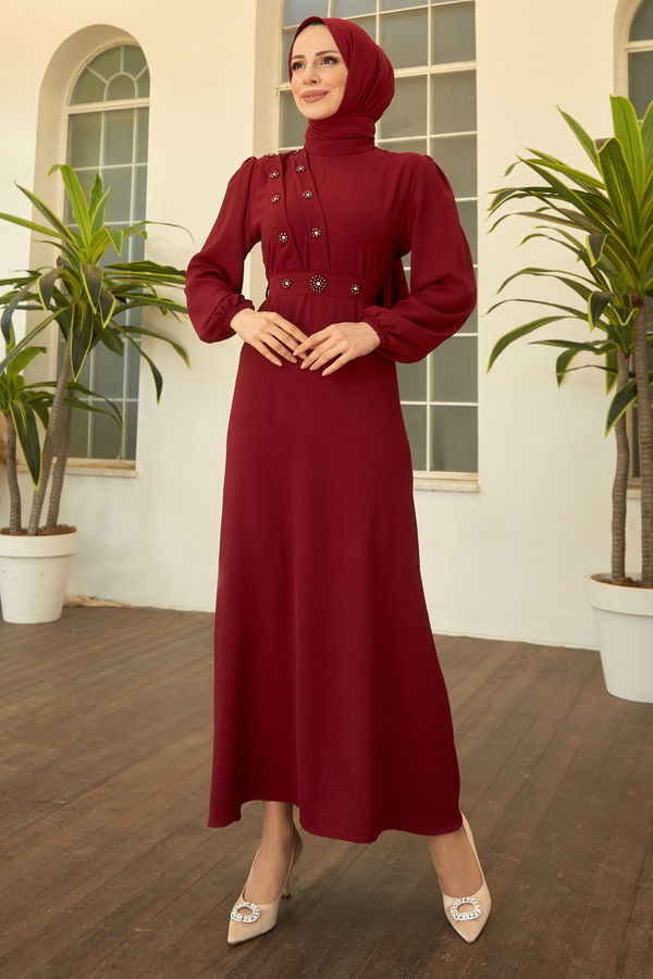 Elbise Bordo - 22294