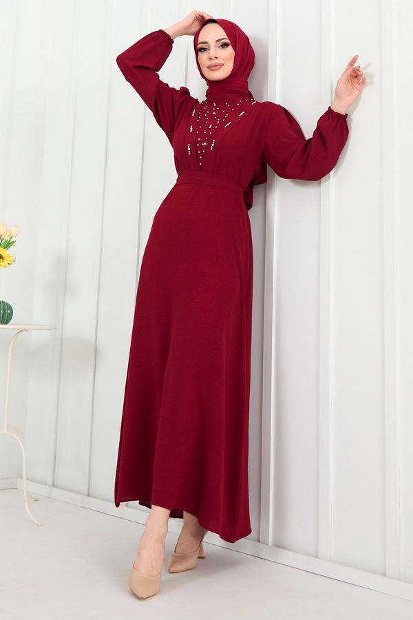Elbise Bordo - 22304 BORDO