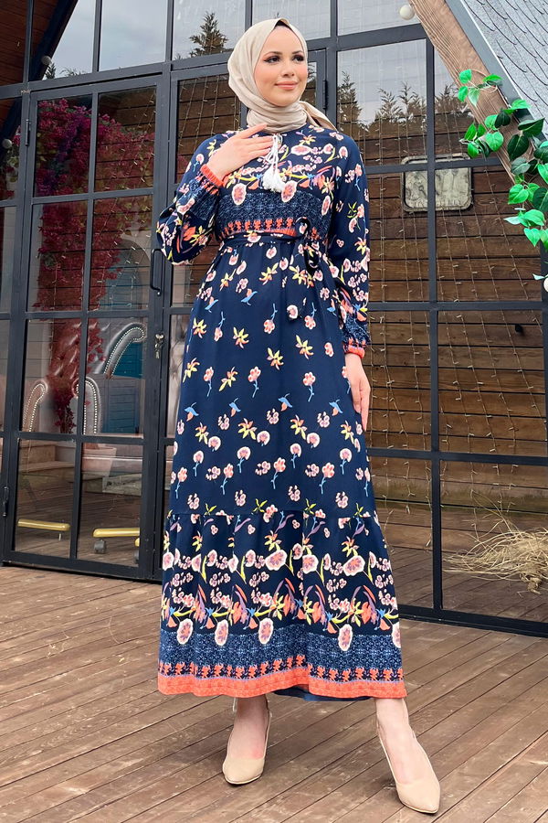 Elbise Lacivert - 22376 LACİVERT