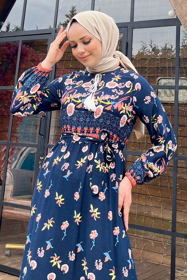 Elbise Lacivert - 22376 LACİVERT
