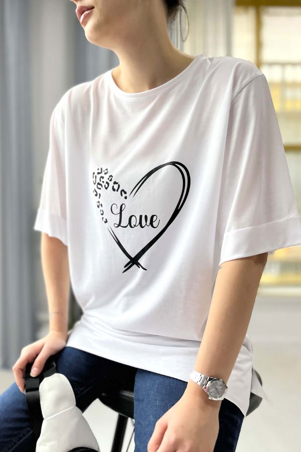 T-Shirt Beyaz - 22249