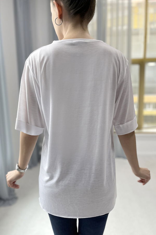 T-Shirt Beyaz - 22249