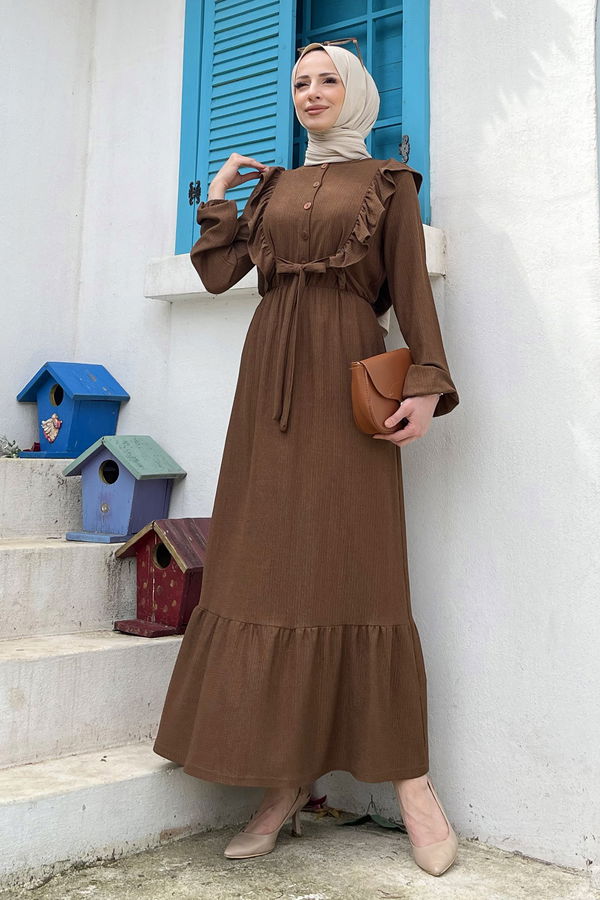 Elbise Kahverengi - 11439 KAHVERENGİ