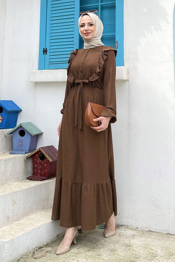 Elbise Kahverengi - 11439 KAHVERENGİ